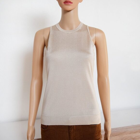 Theory Lurex Sleeveless Knit Tank Top - Picture 3 of 15